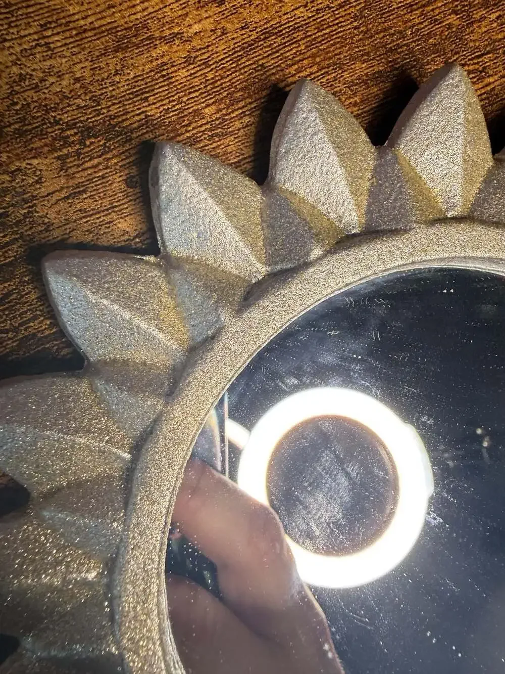 Handmade silver and gold celestial Sun Decorative Wall Mirror